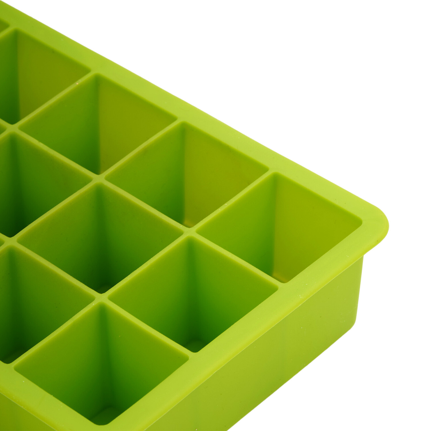 Square Silicone Ice Cube Mould - Green Image 3