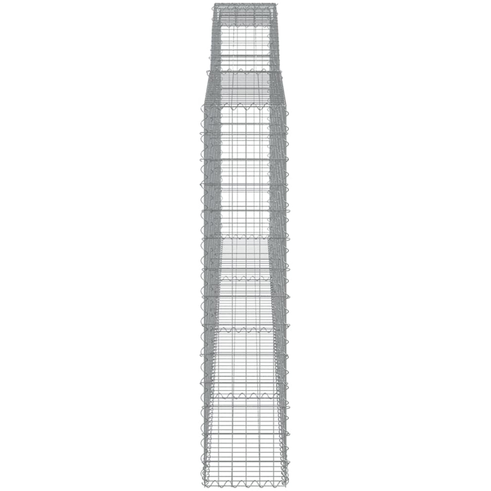 vidaXL Silver Galvanised Iron Gabion Basket 400 x 30 x 140/160cm 2 Pack Image 3