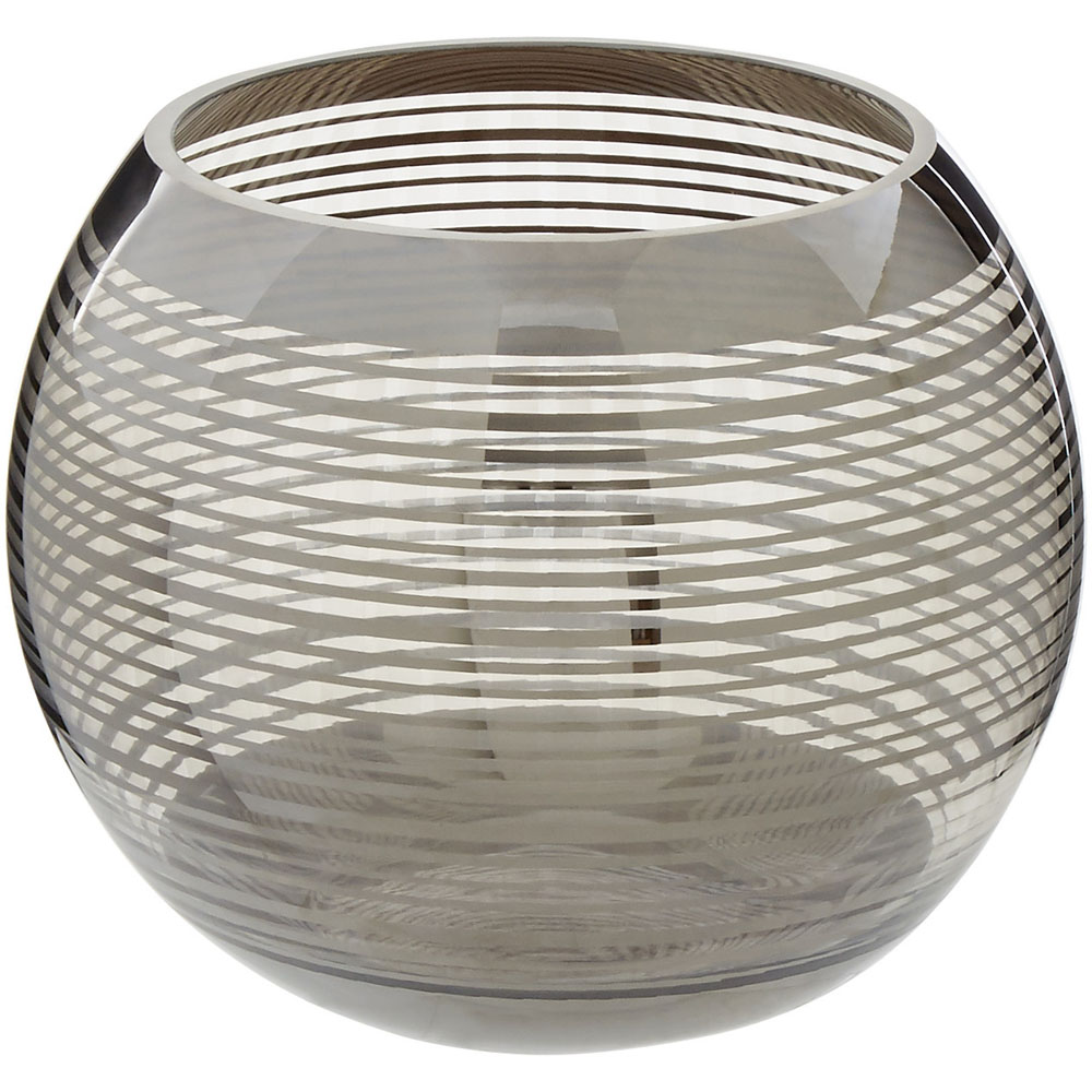 Premier Housewares Silver Raya Glass Vase Image 1