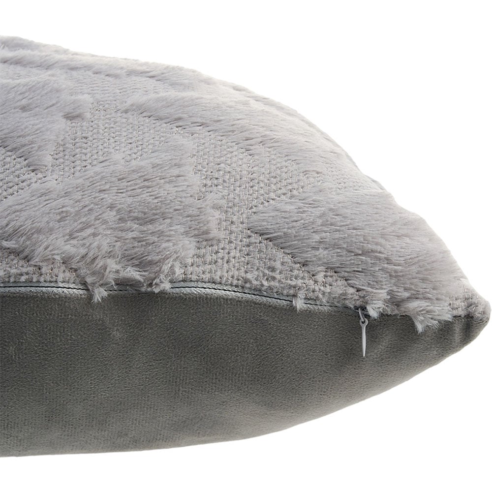 Living and Home Grey 3D Christmas Tree Soft Plush Cushion Cover 45 x 45cm Image 5