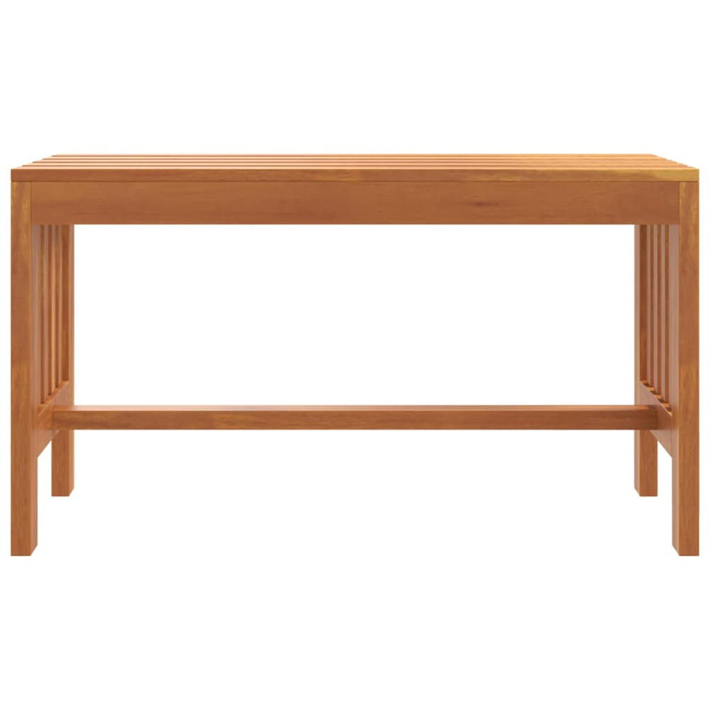 vidaXL 2 Seater Brown Solid Eucalyptus Wood Garden Bench Image 3