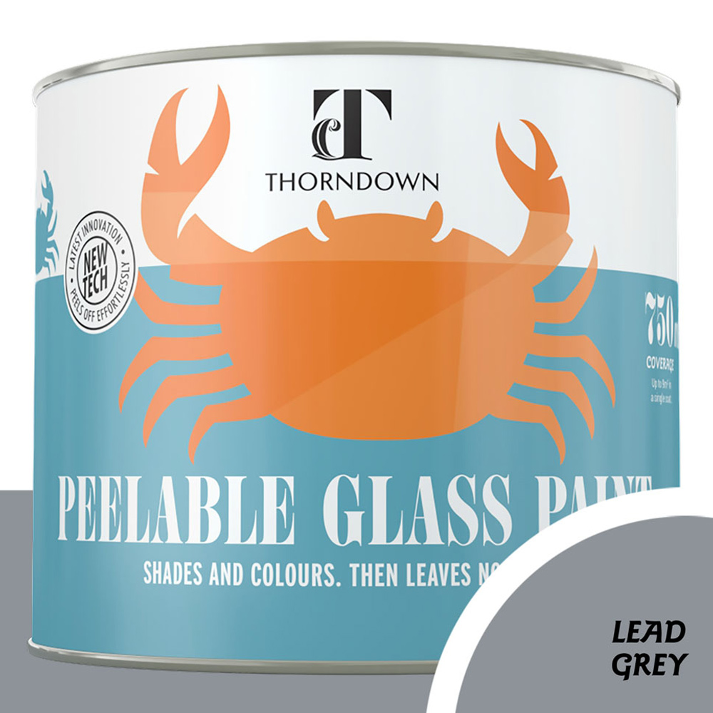 Thorndown Lead Grey Peelable Glass Paint 750ml Image 3