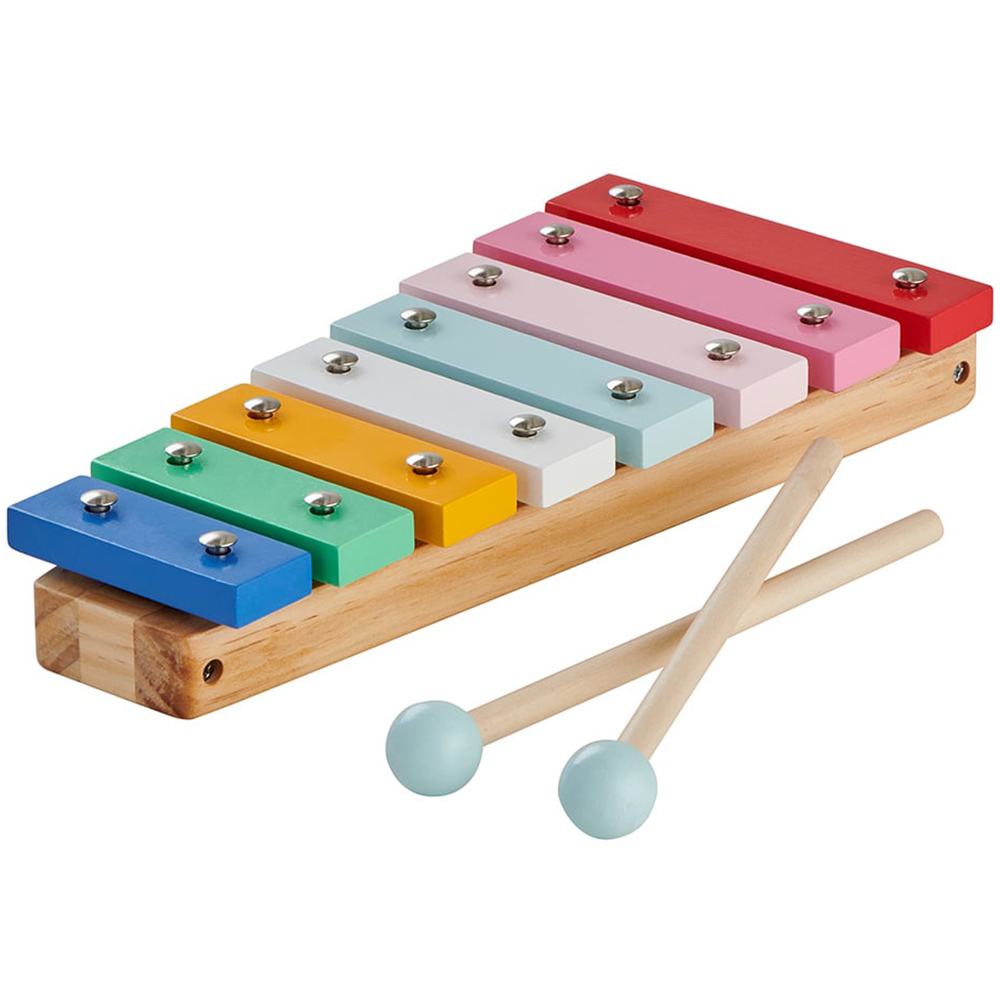 Wilko Wooden Multicolour Xylophone Image 1