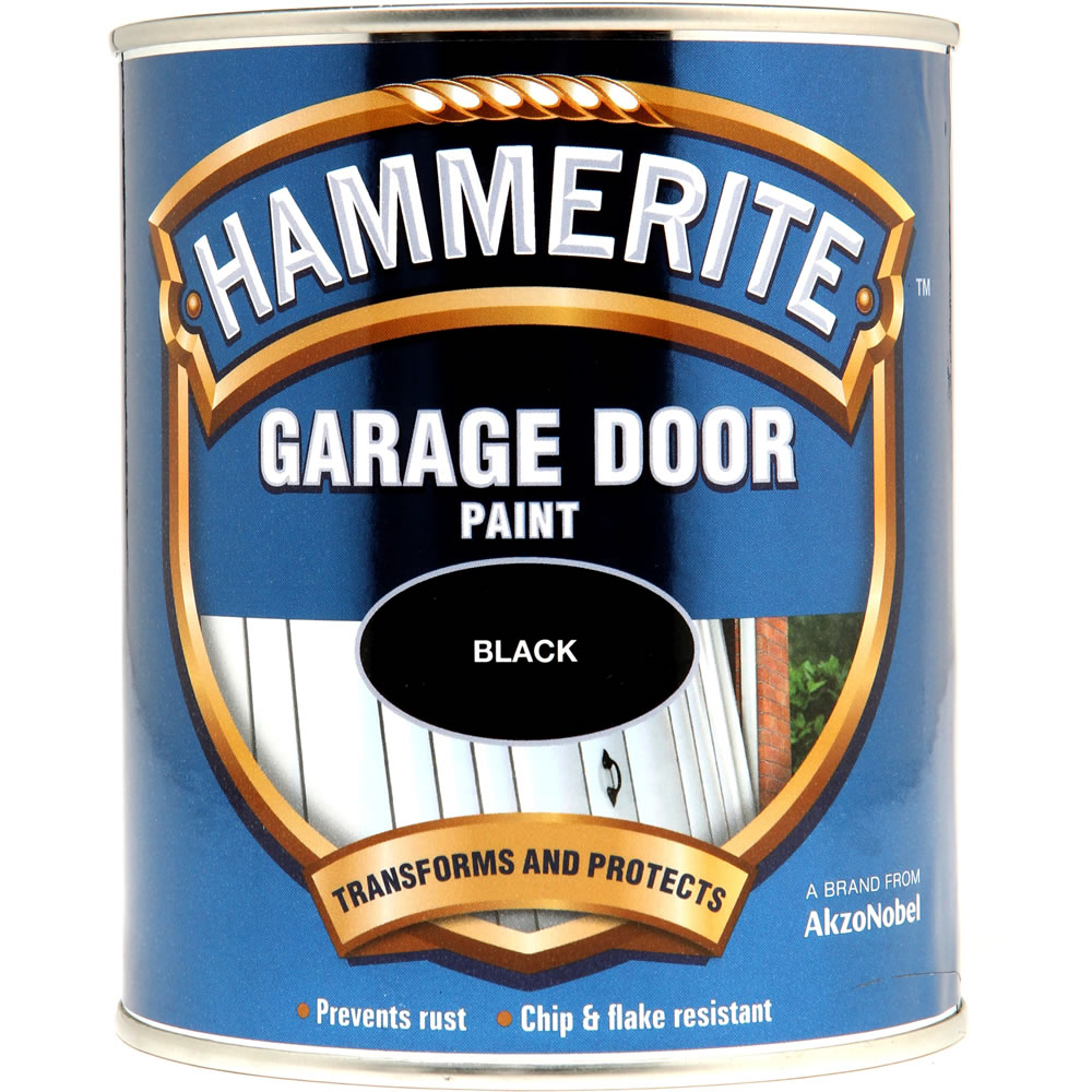 Hammerite Black Garage Door Paint 750ml Image 1