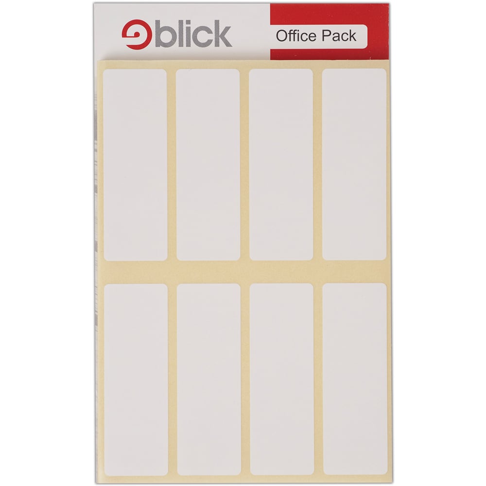 Blick White Rectangular Self Adhesive Office Label 25 x 75mm 320 Pack Image 1