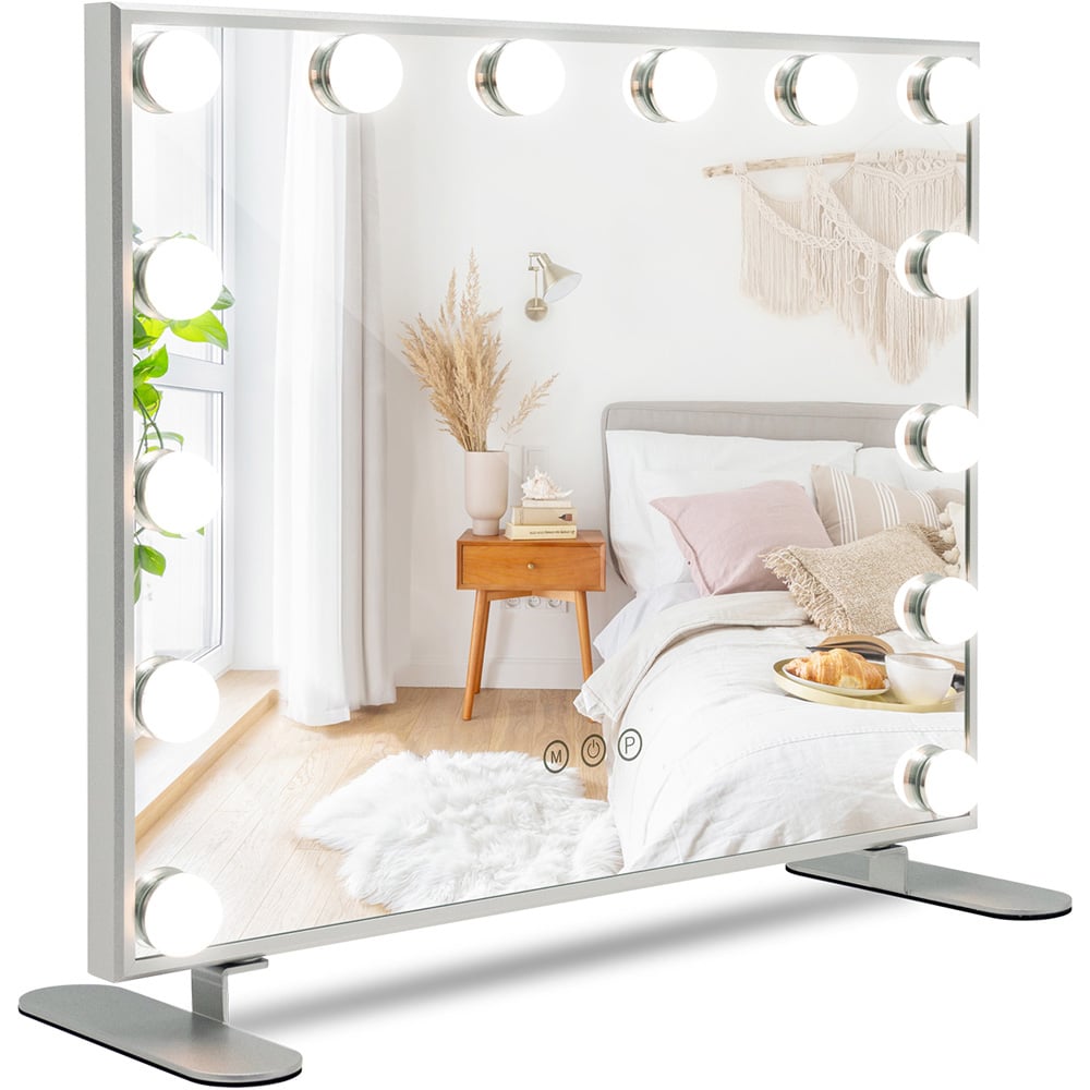 Costway LED Light Tabletop Wall Mirror 50 x 43cm Image 1