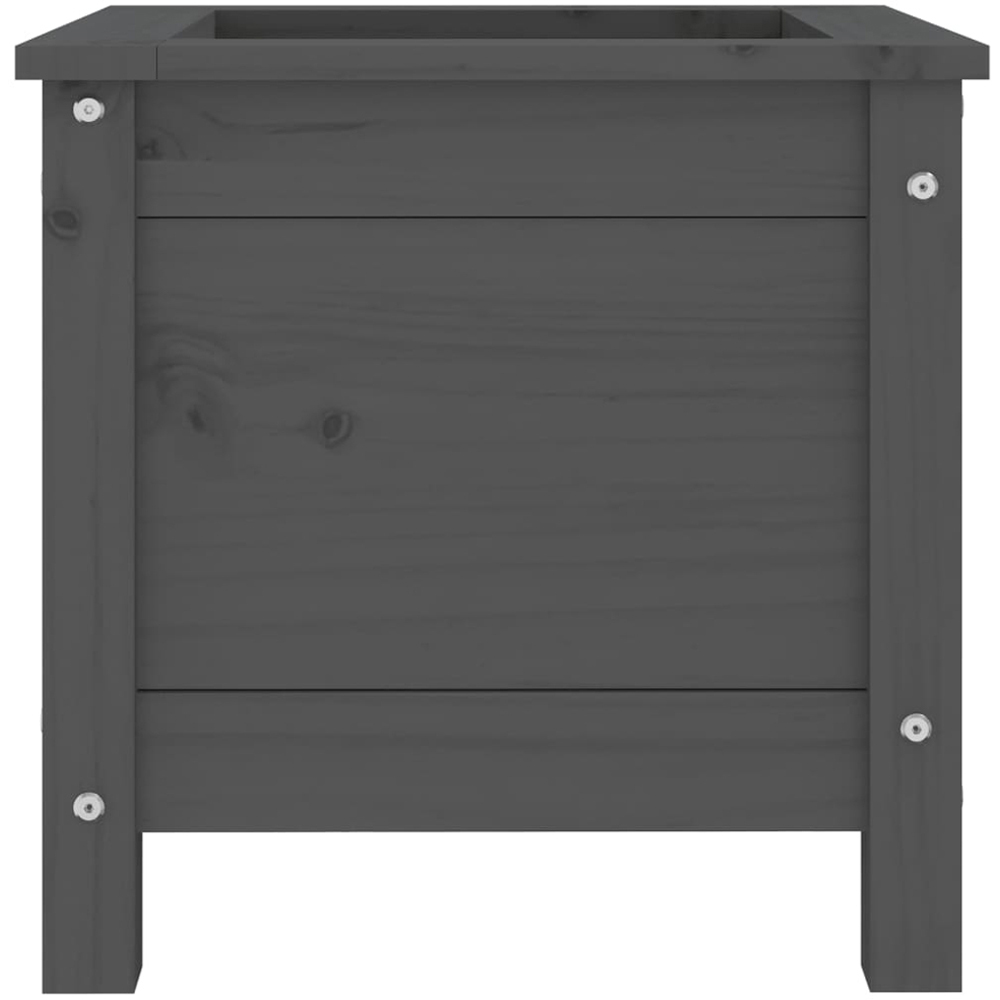 vidaXL Grey Solid Pine Wood Raised Garden Planter 39 x 40 x 40cm Image 5