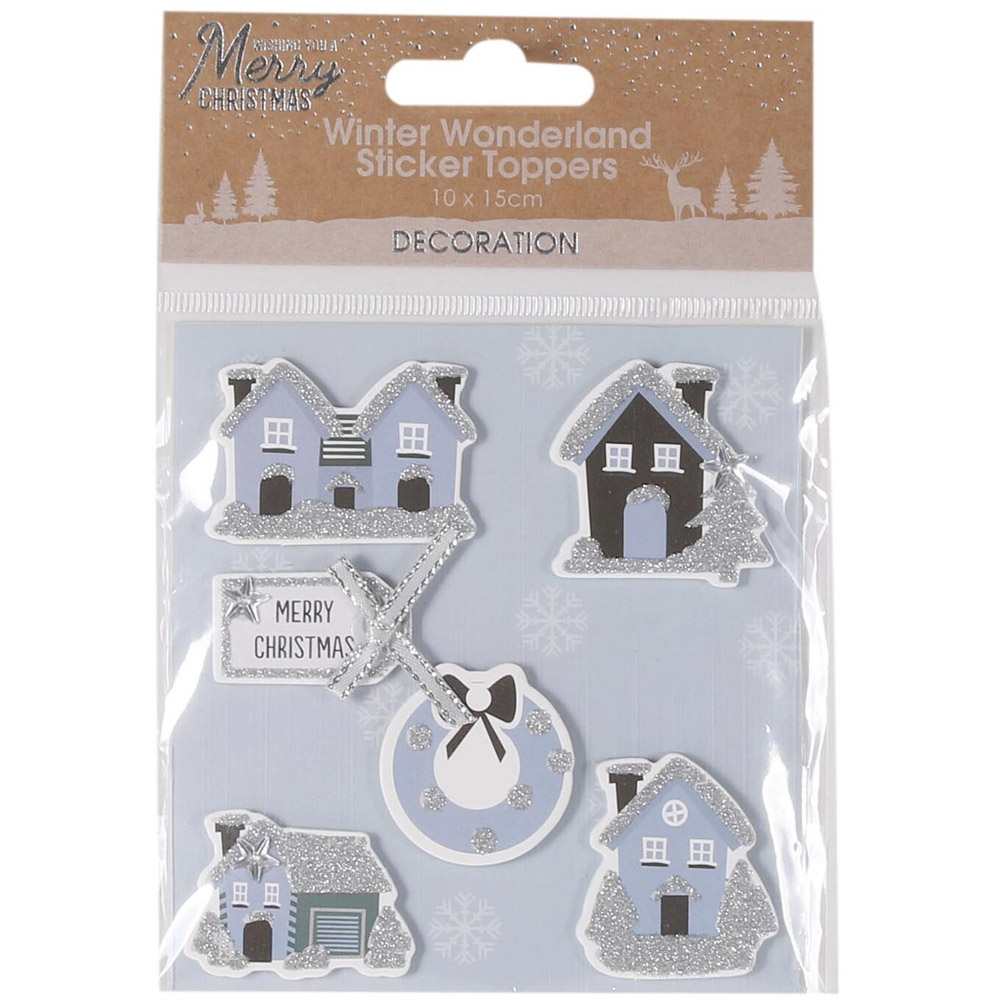 Pack of Six Winter Wonderland Sticker Toppers Image