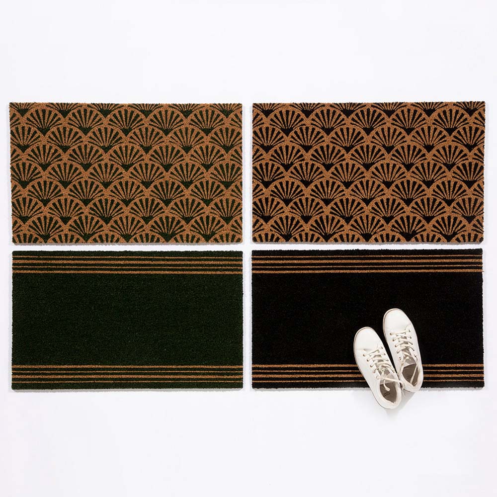 Esselle Home Forest Green Stripes Coir Doormat 75 x 45cm Image 4