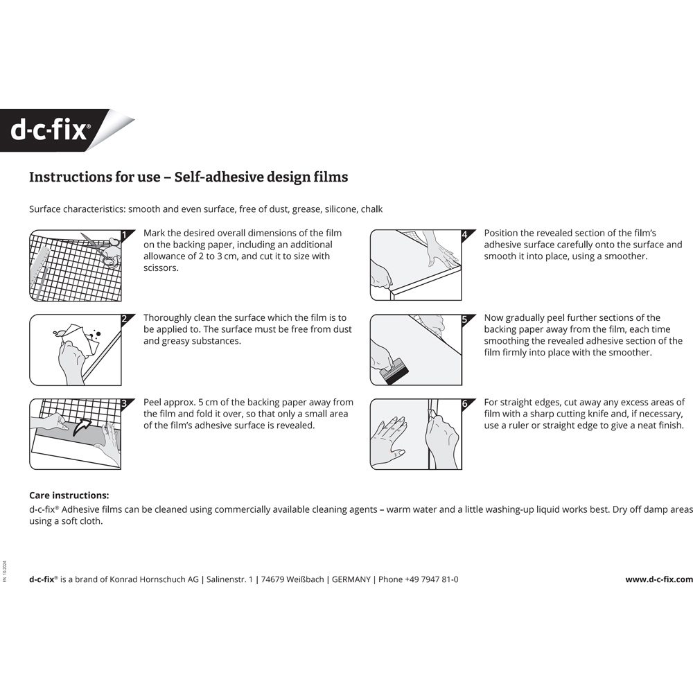 d-c-fix Matt Teak Self-Adhesive Plastic Vinyl Wrap Film 67.5cm x 2m 3 Pack Image 5