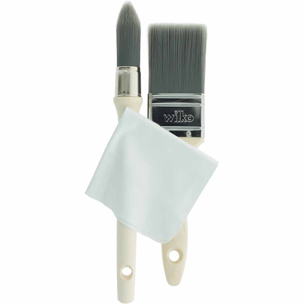 Wilko Furniture Paint Brush Kit with Cloth Wilko