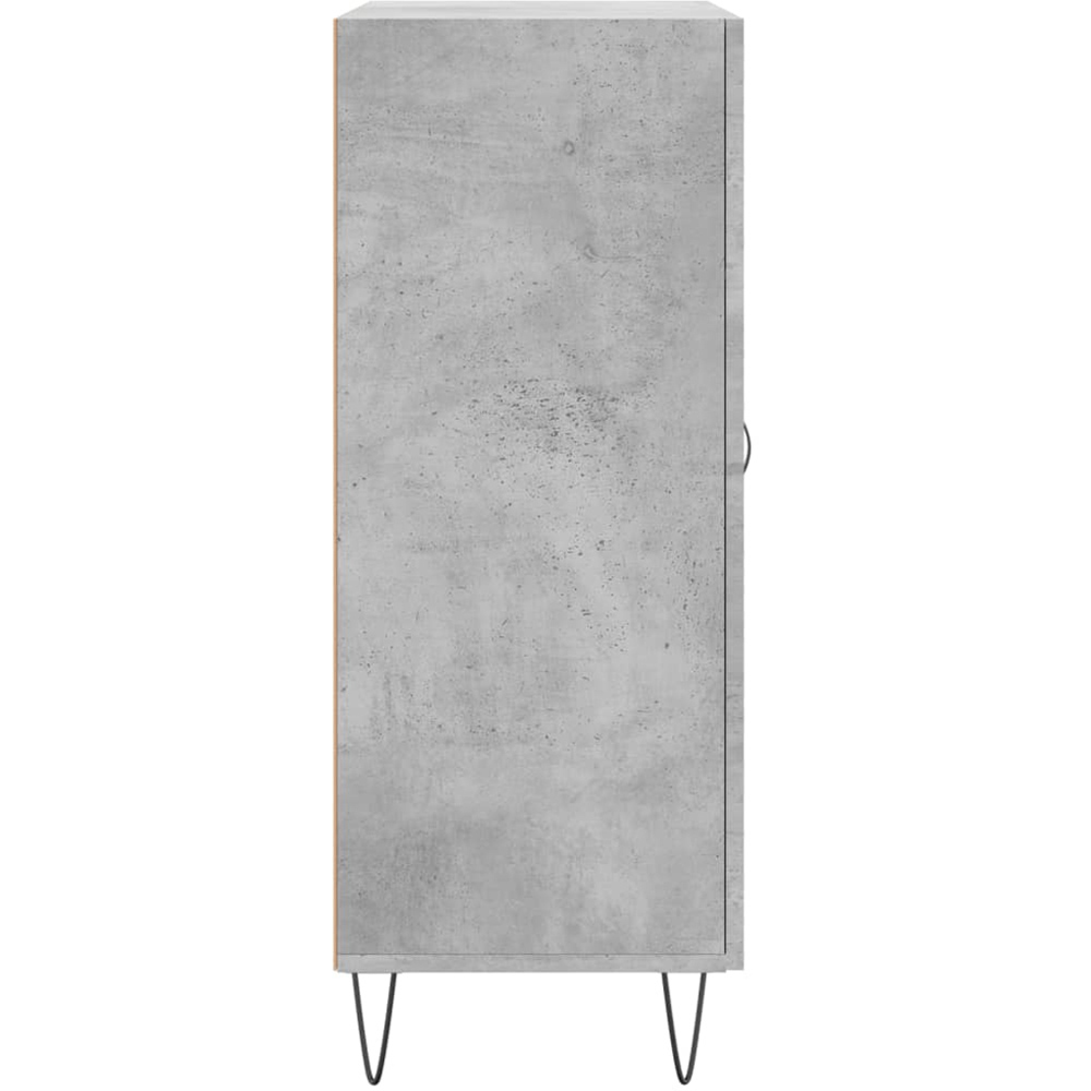 vidaXL Single Door 3 Drawer Concrete Grey Wooden Sideboard Image 7