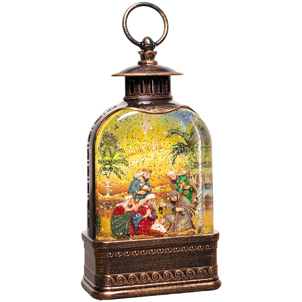 Samuel Alexander Antique Water Spinner Nativity Scene Lantern Christmas Decoration 24cm Image 1