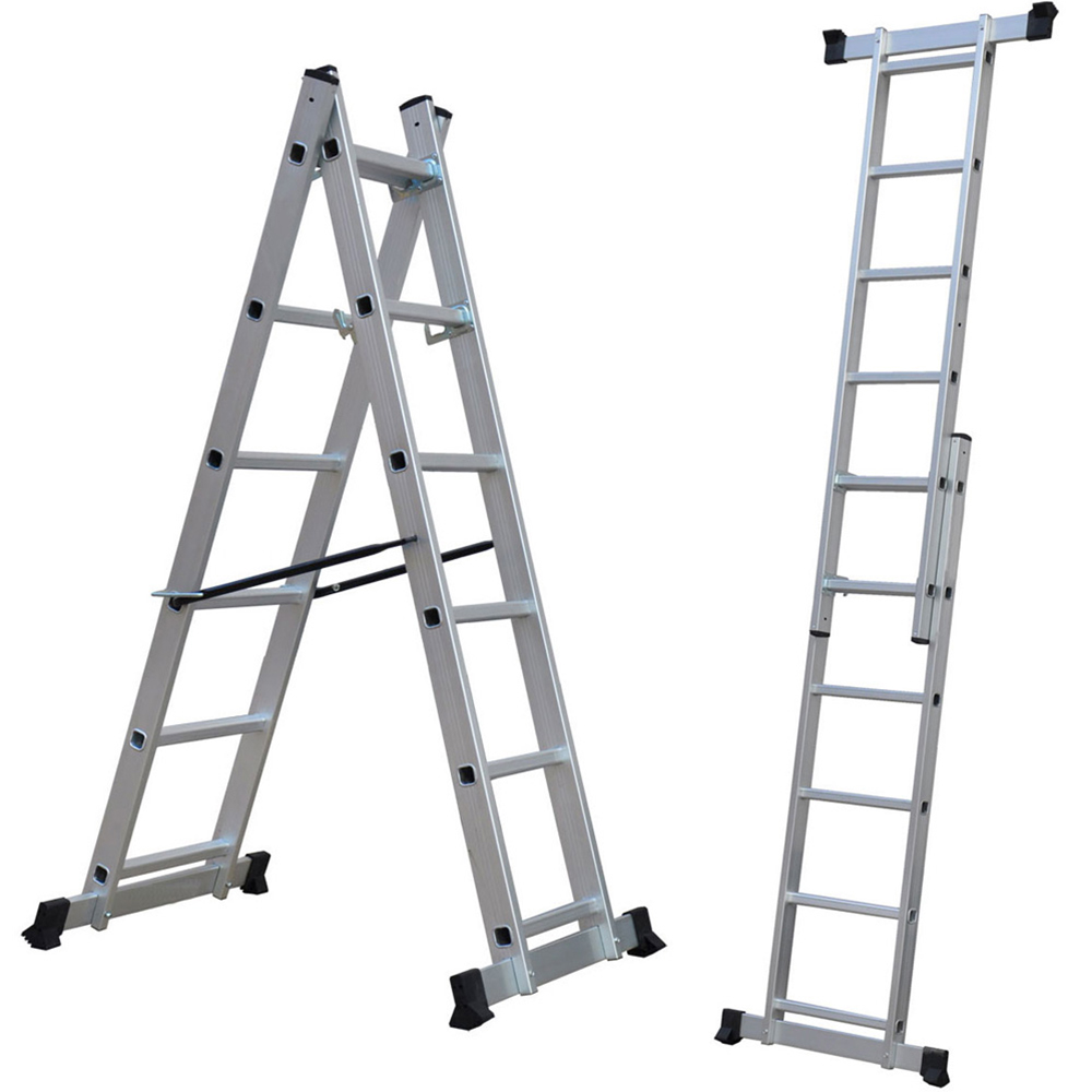 Charles Bentley 5 in 1 Grey Scaffolding Ladder Image 5