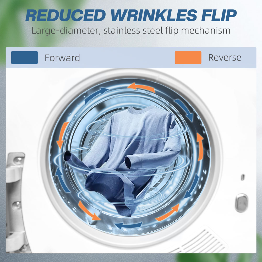 HOMCOM White Vented Tumble Dryer 800W 4kg Image 6