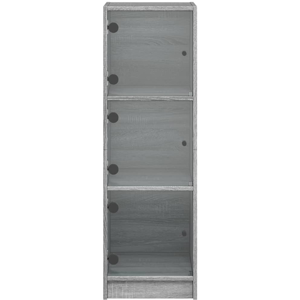vidaXL 3 Glass Door Grey Sonoma Highboard Image 6
