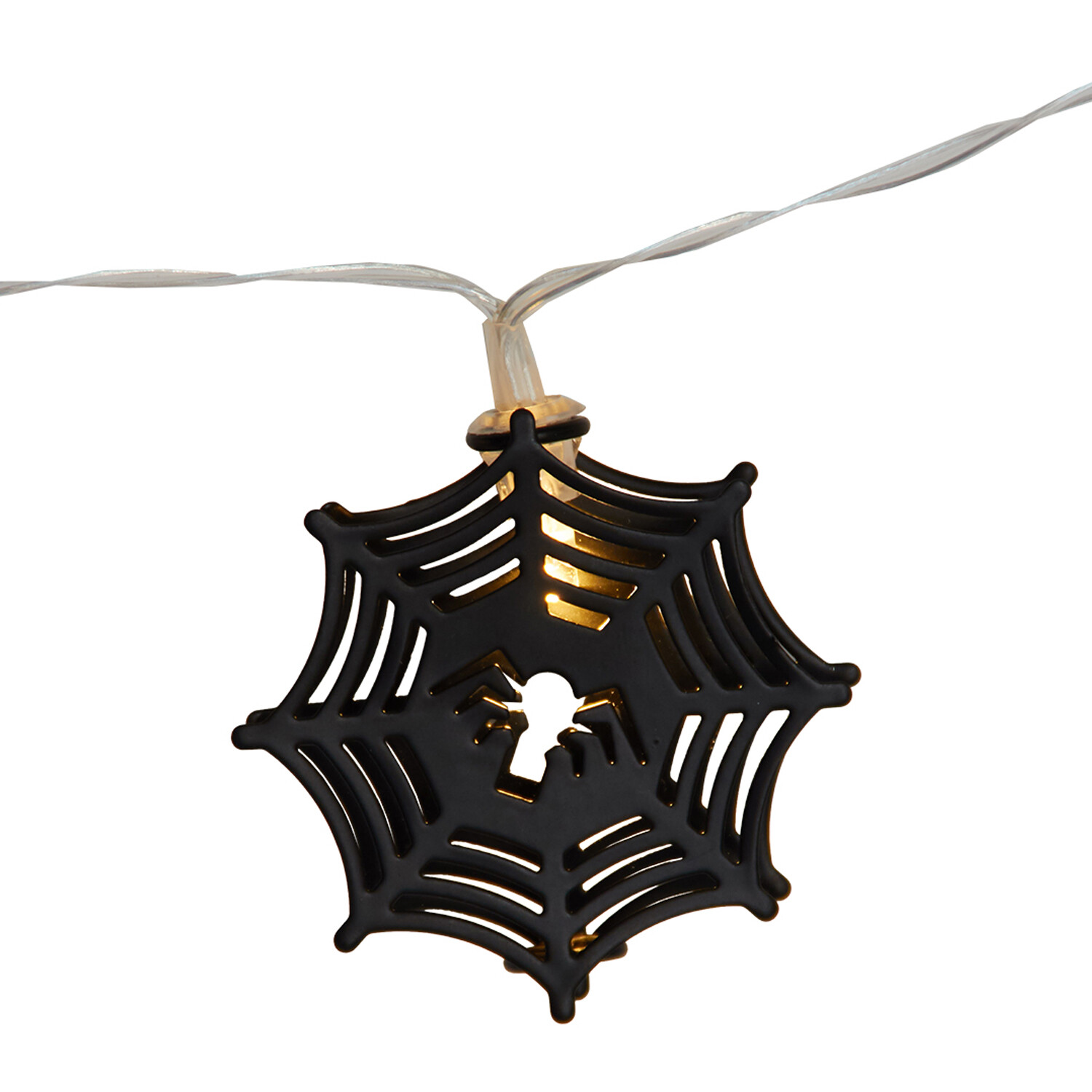 20 LED Spider and Web String Light Black Image 4