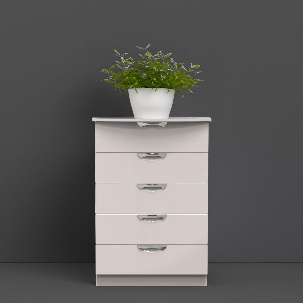 Crowndale Camden 5 Drawer Kashmir Gloss Chest of Drawers Ready Assembled Image 7