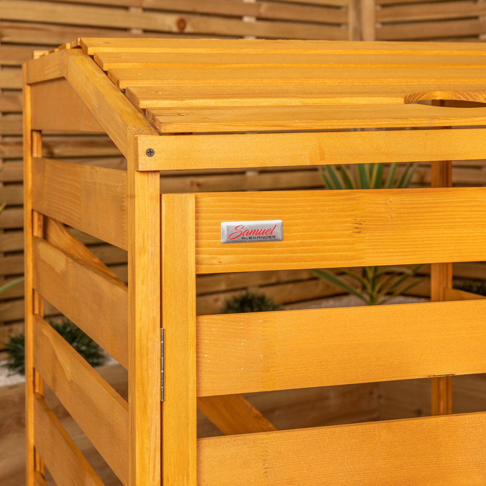 Samuel Alexander 4.3 x 4.1ft Natural Bin Storage Shed Image 3