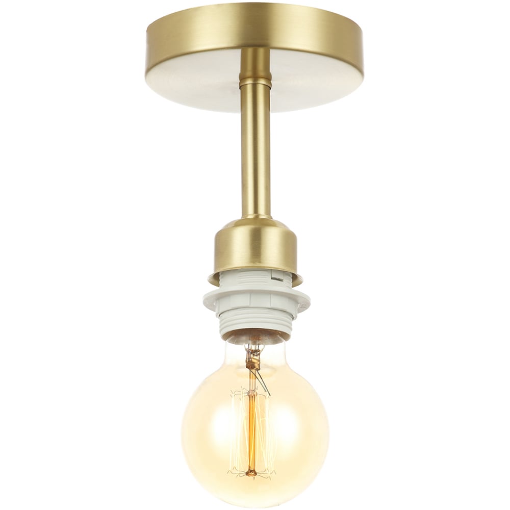 Happy Homewares Satin Brass Gold Plated Ceiling Light Image 3