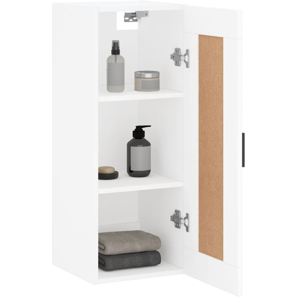 vidaXL Single Door White Wall Mounted Cabinet Image 4