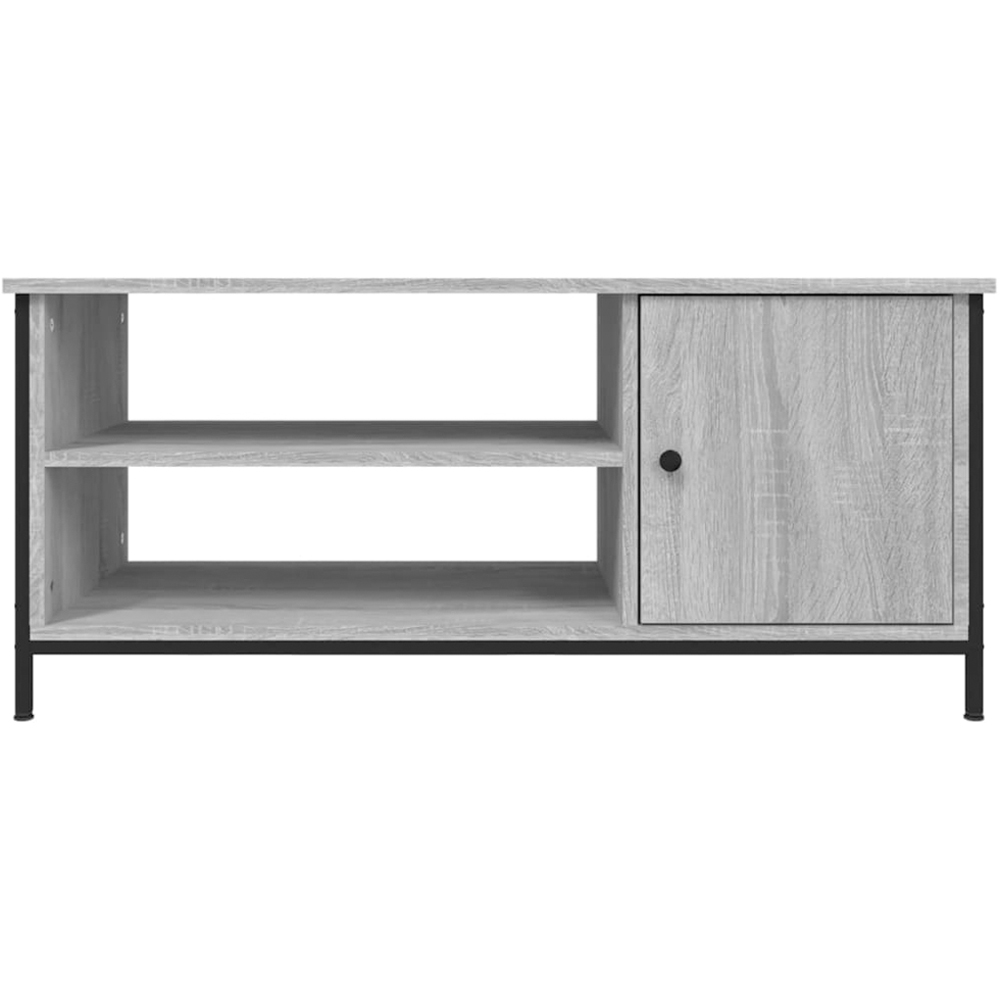 vidaXL Singel Door 2 Shelf Grey Sonoma TV Cabinet Image 4