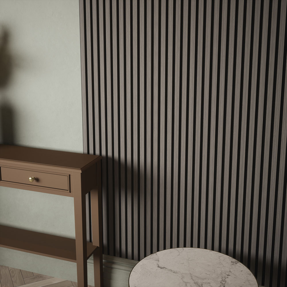 Kraus Easy Living Alder Grey Acoustic Slat Wall Panel 240 x 60cm Image 6