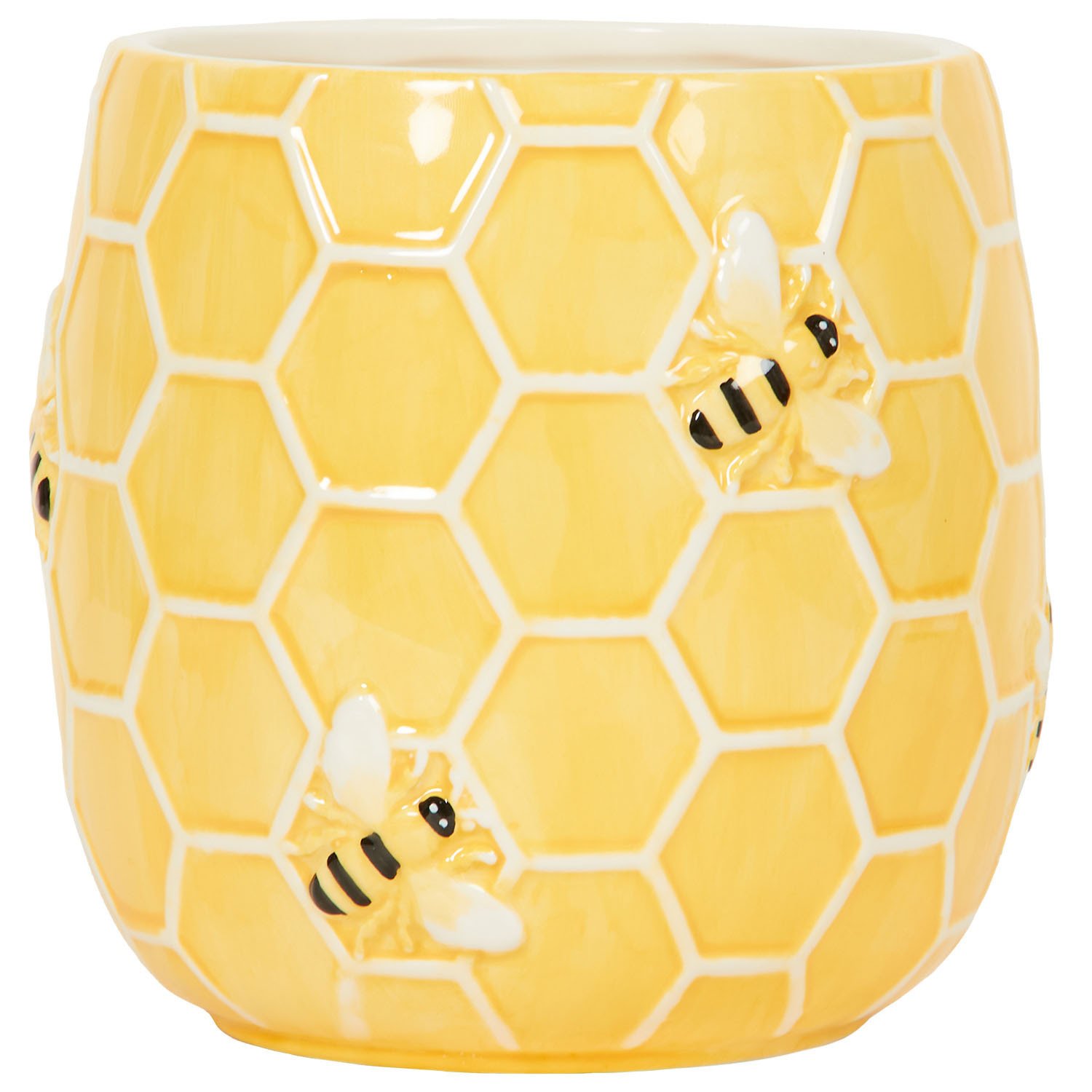 Honeycomb Plant Pot - Yellow Image 3