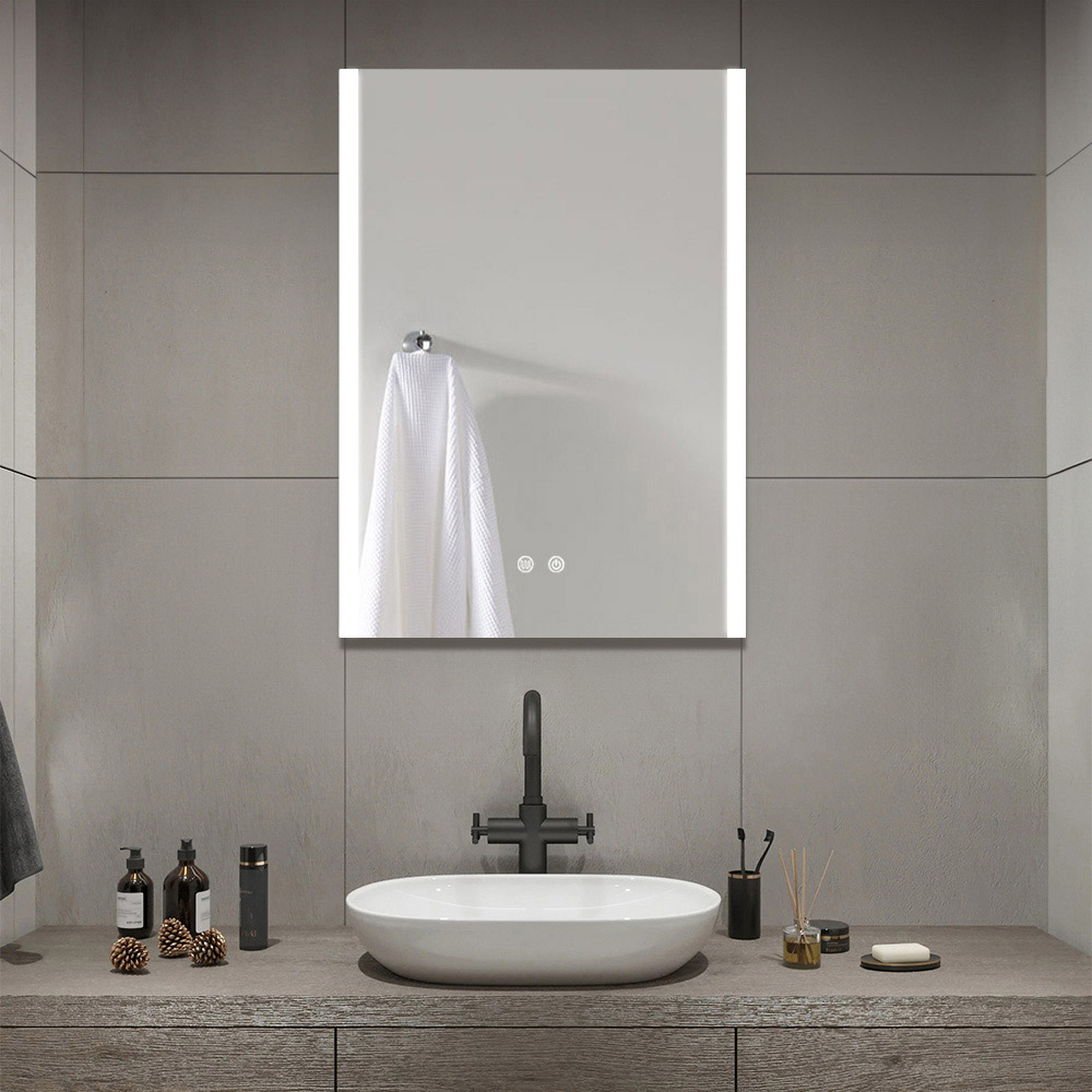 Living and Home White Fog Free Mirror Bathroom Cabinet with 2 Side LED Bars Image 7