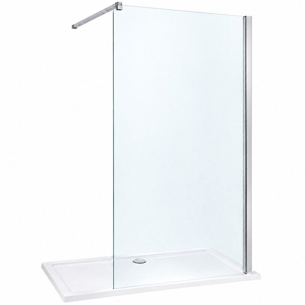Stech Homes Walk-in Shower Screen with Shower Tray 1000 x 1900mm Image 1