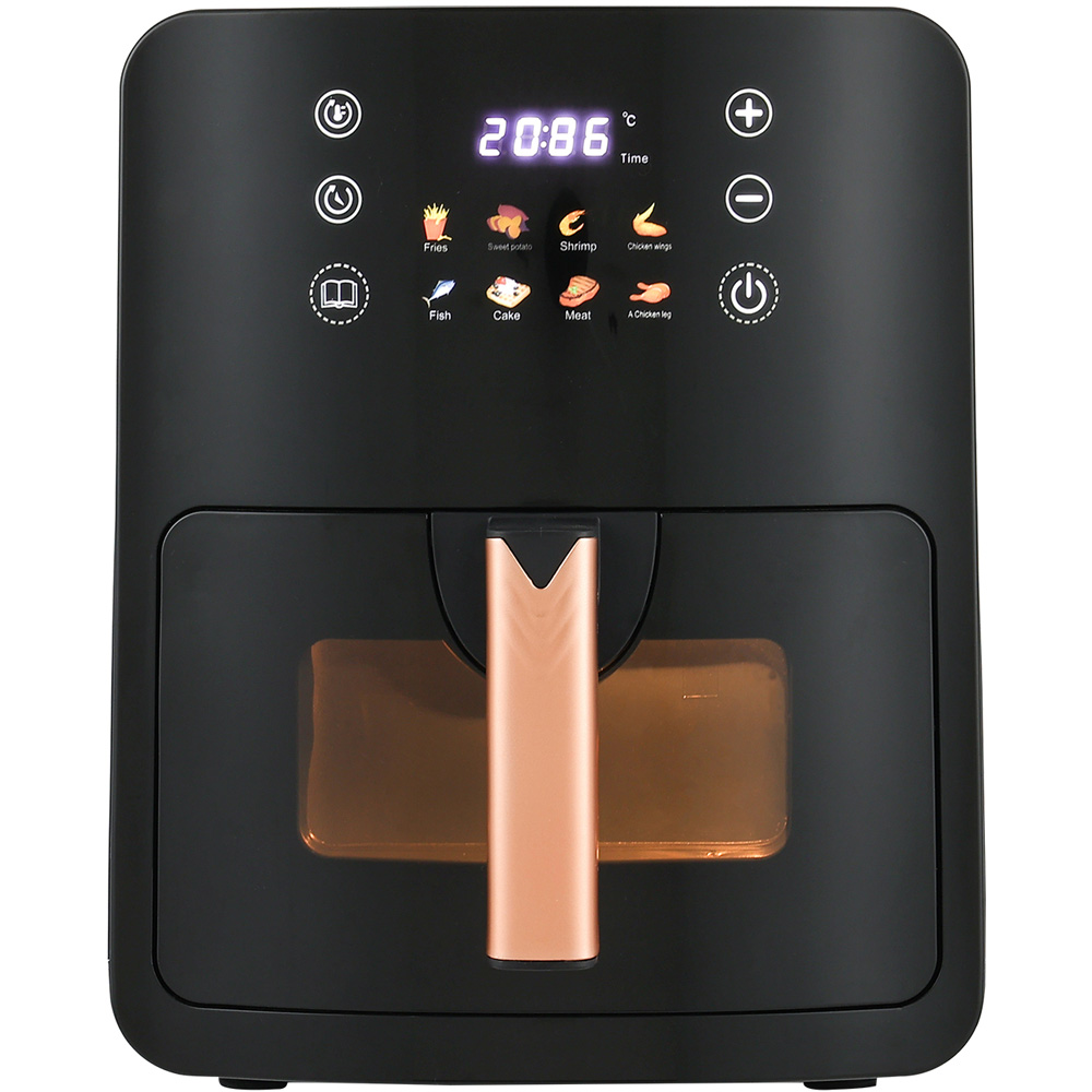 Living and Home DM0714 5L Black Digital Touchscreen Air Fryer 1300W Image 1