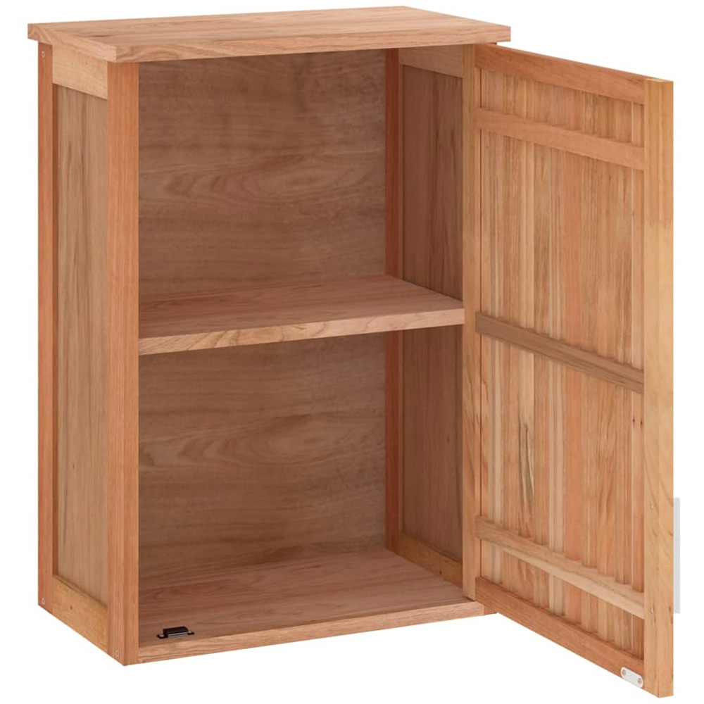 vidaXL Single Door Solid Walnut Wood Wall Mounted Bathroom Cabinet Image 4