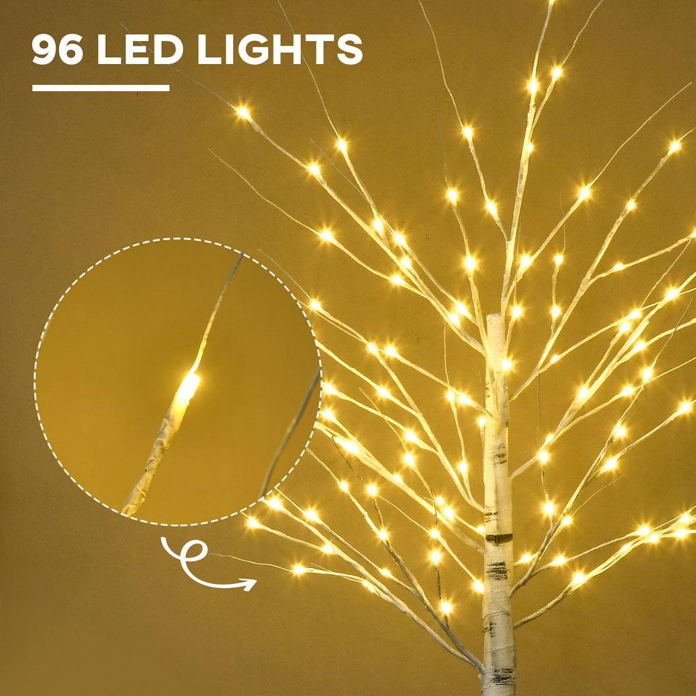 Everglow Pre-Lit Artificial Birch Tree 6ft Image 4