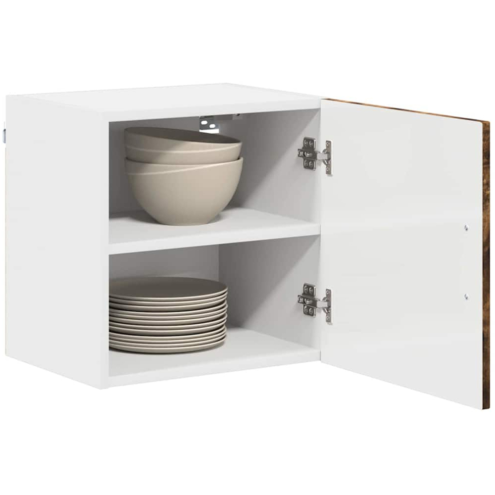 vidaXL Kalmar Single Door Smoked Oak Wall Mounted Square Kitchen Cabinet Image 3