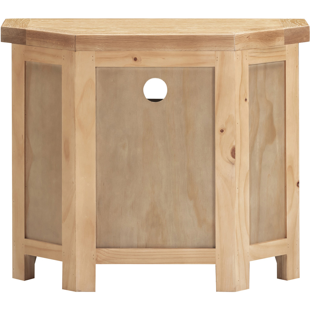 Seconique Windsor 2 Door Natural Oak Corner TV Unit Image 5