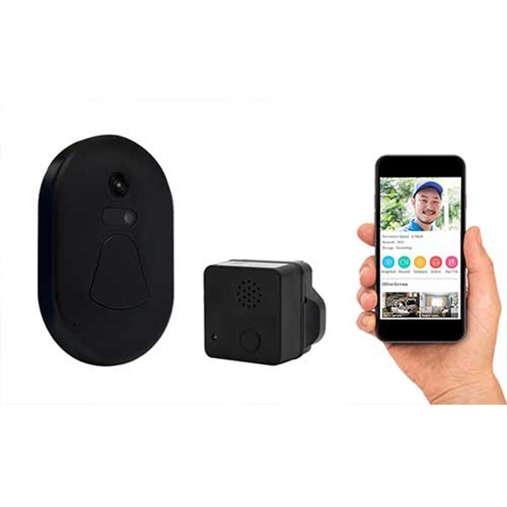 Aquarius Black Wi-Fi Wireless Smart Camera Doorbell Image 9