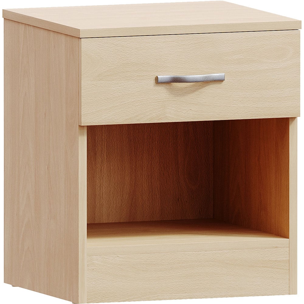 Vida Designs Riano Single Drawer Pine Bedside Table Image 2