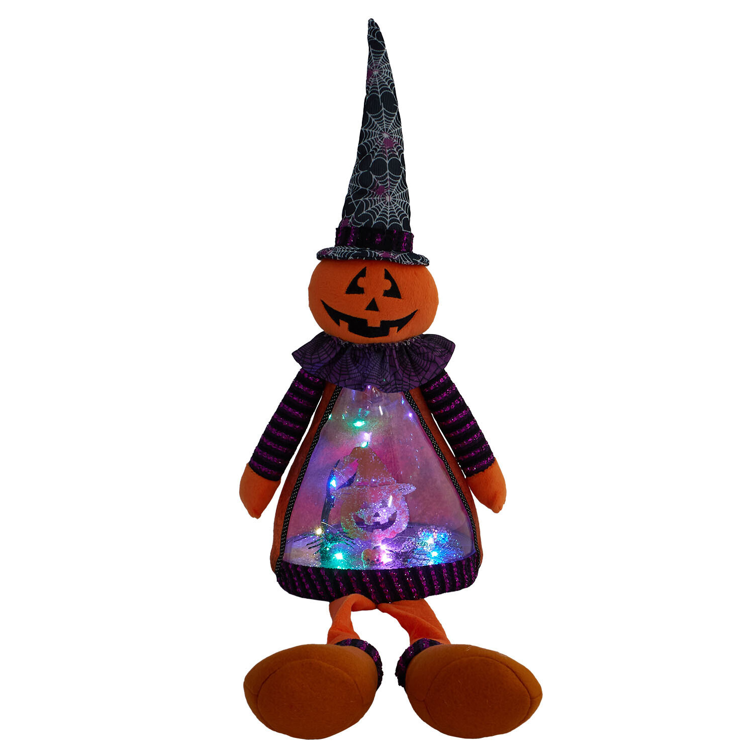 Halloween Sitting LED Pumpkin Scene Image 6