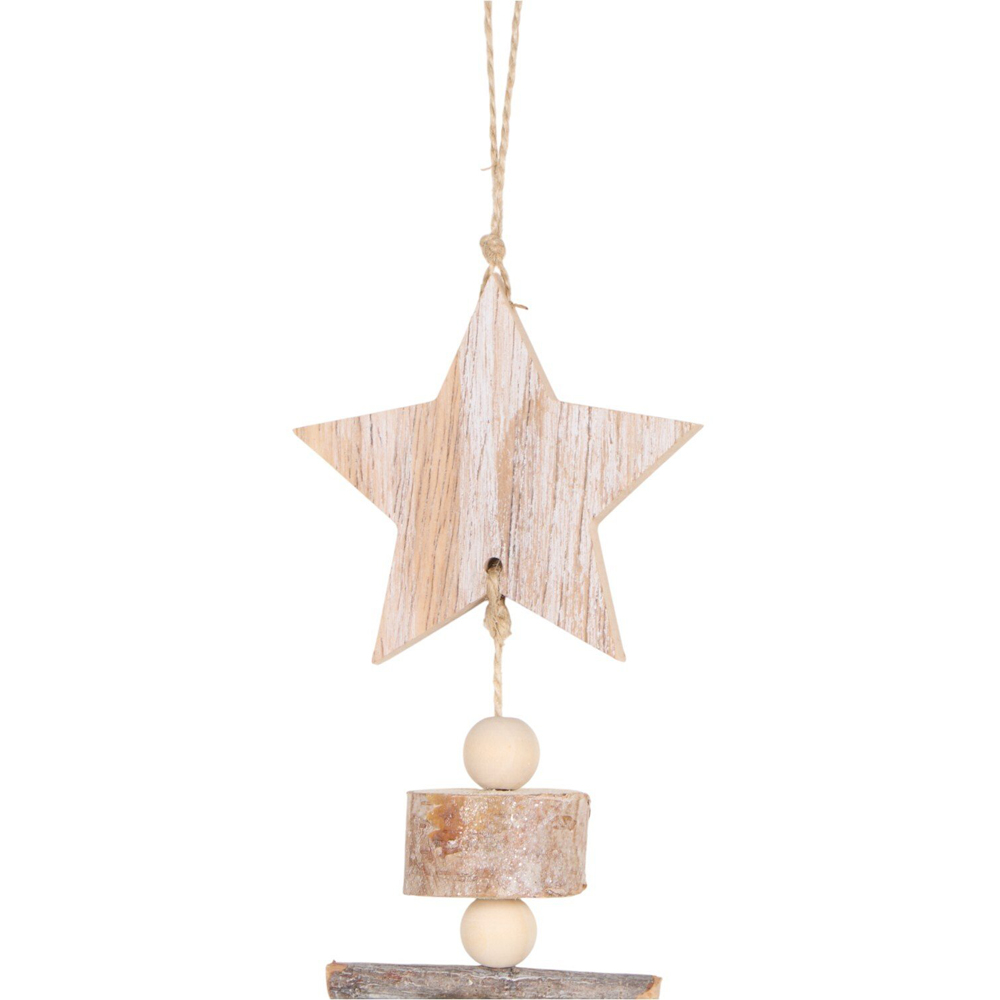 Wooden Star Hanging Natural Image 6