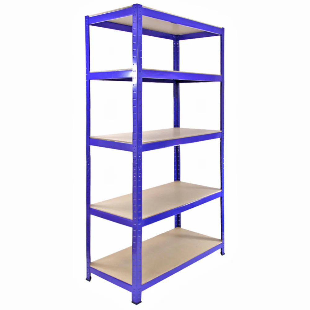 Monster Shop T-Rax Blue Shelving Rack with Q-Rax Workbench Set of 4 Image 4