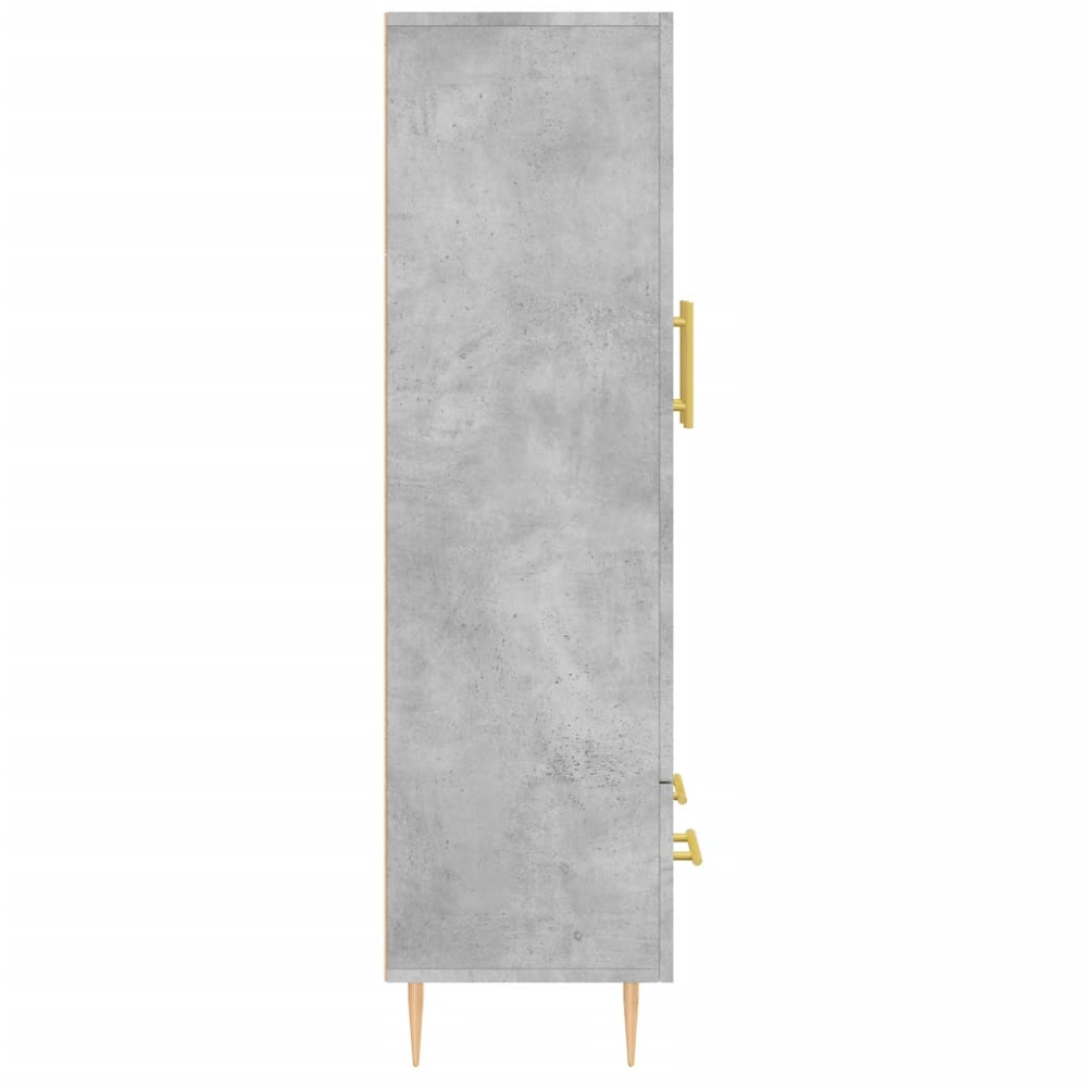 vidaXL 2 Door Single Drawer Concrete Grey Highboard Image 7
