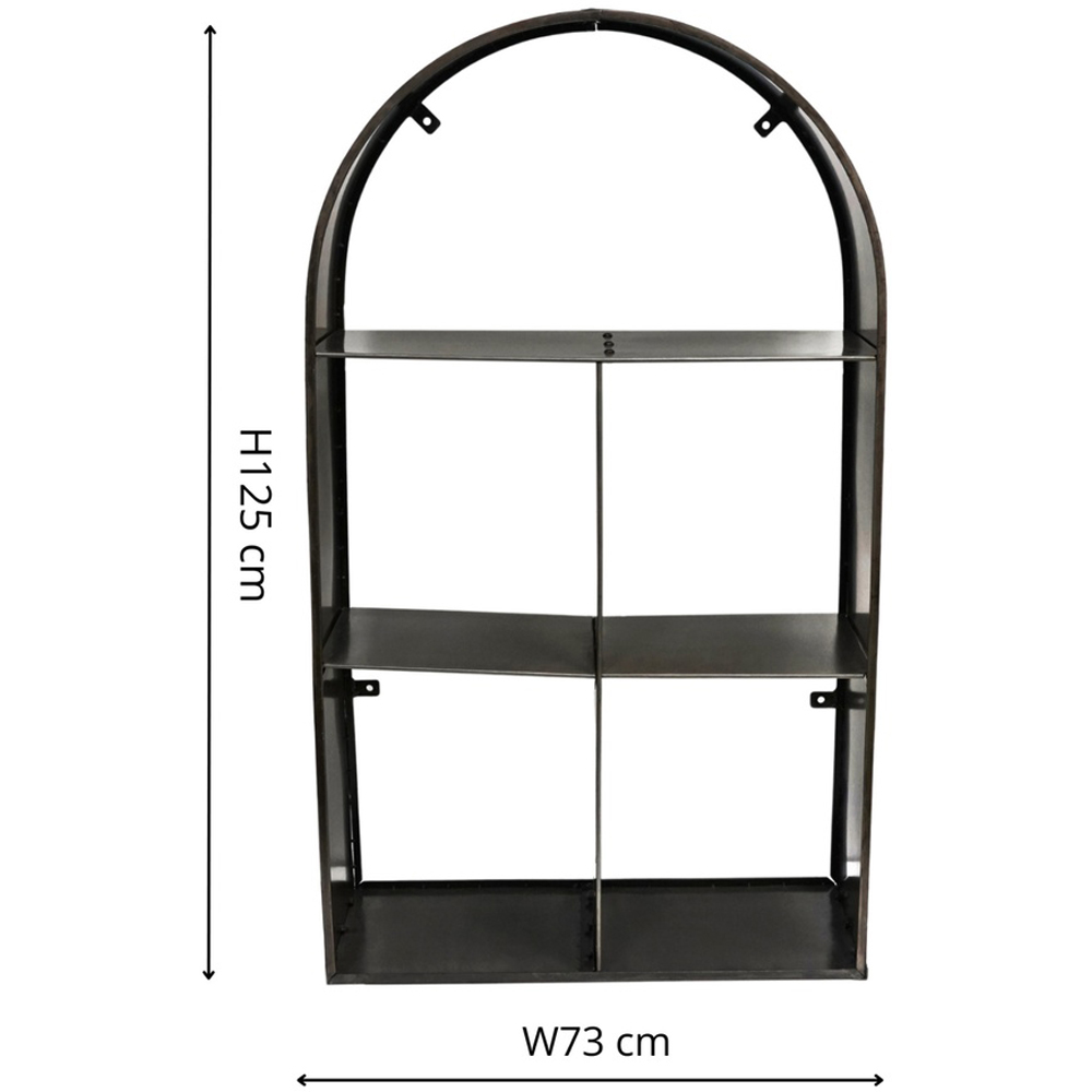 Ivyline Zinc Archway Sculptural Garden Log Storage 125 x 73cm Image 3