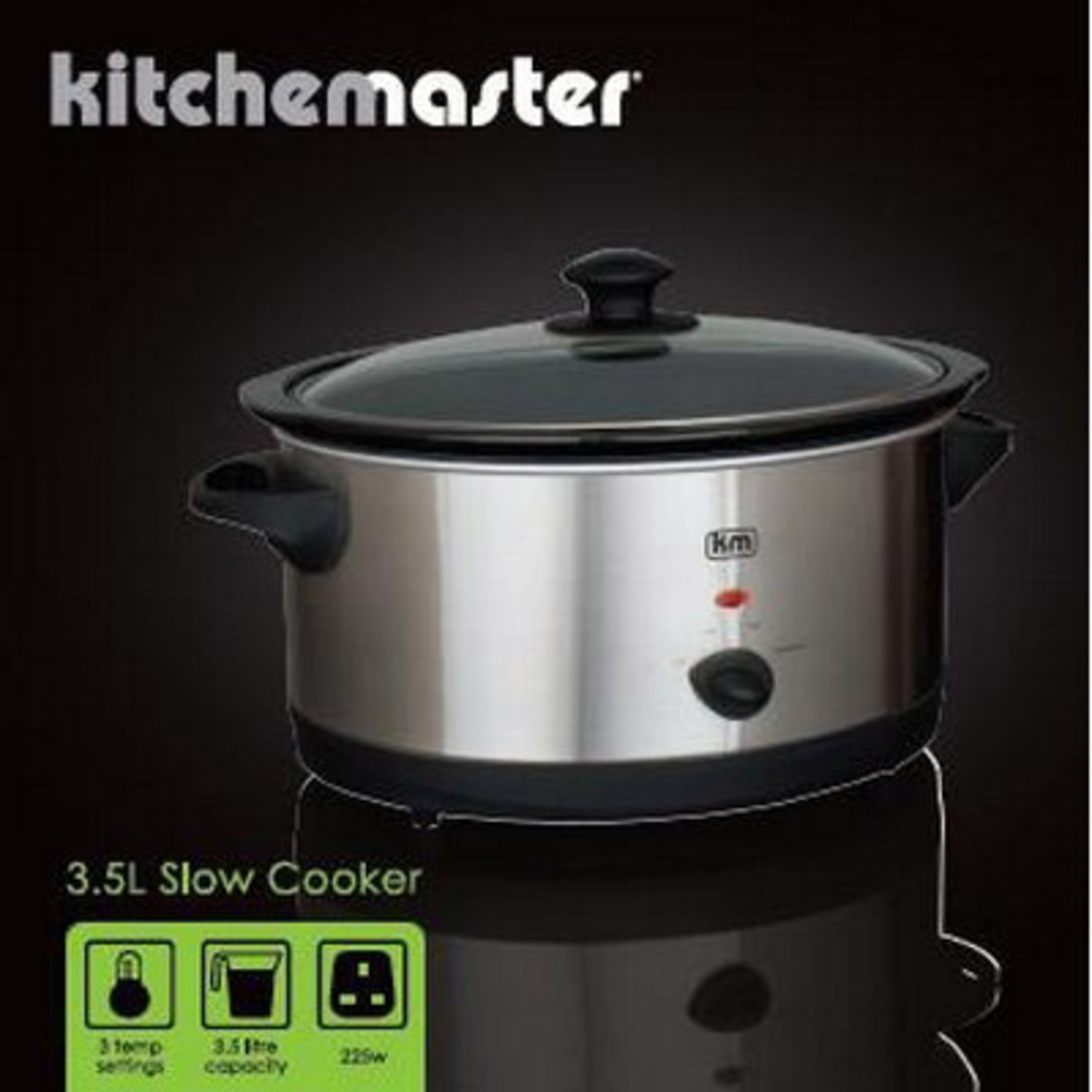 Kitchen Master Silver 3.5L Slow Cooker Image 2