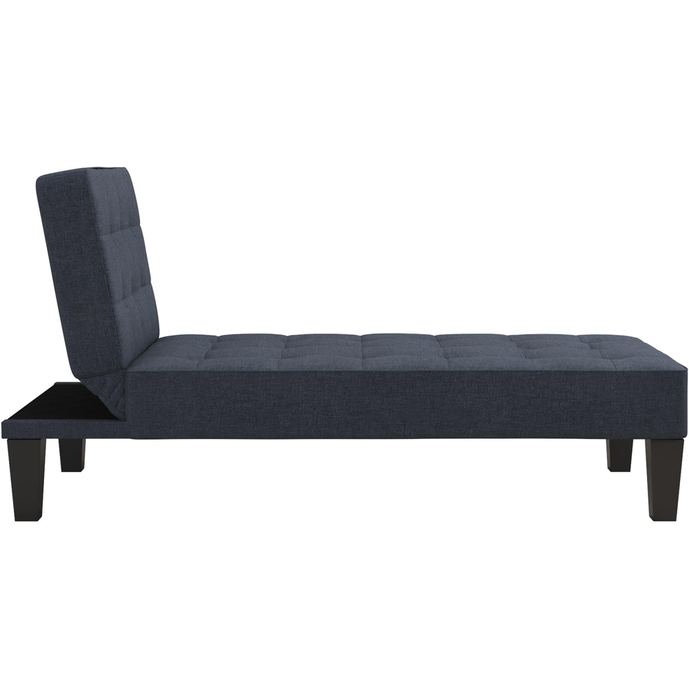 Dorel Adalynn Blue Linen Chaise Lounger Image 4