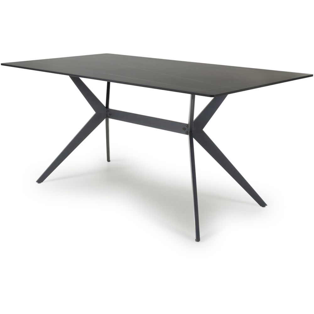 Timor 6 Seater Dining Table Black Image 2