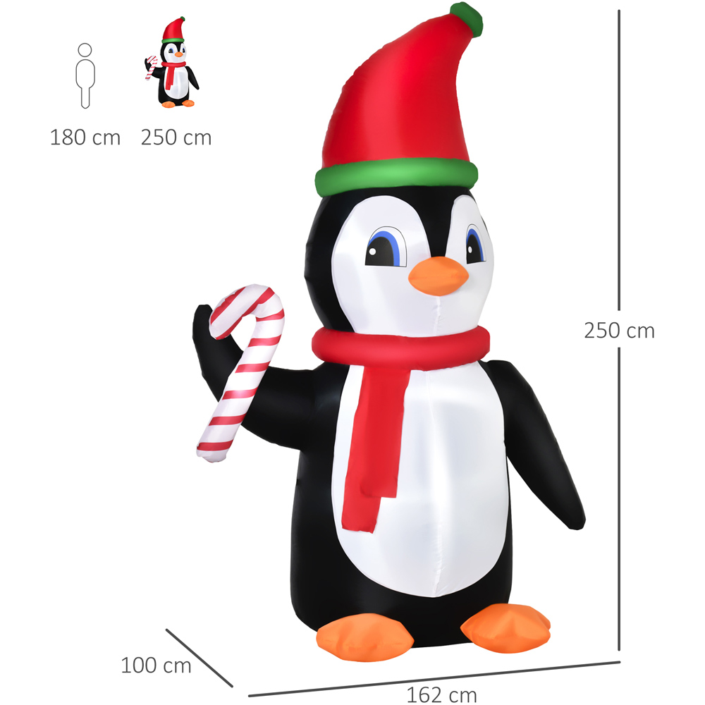 Everglow Light Up Inflatable Penguin Christmas Decoration 8.2ft Image 7