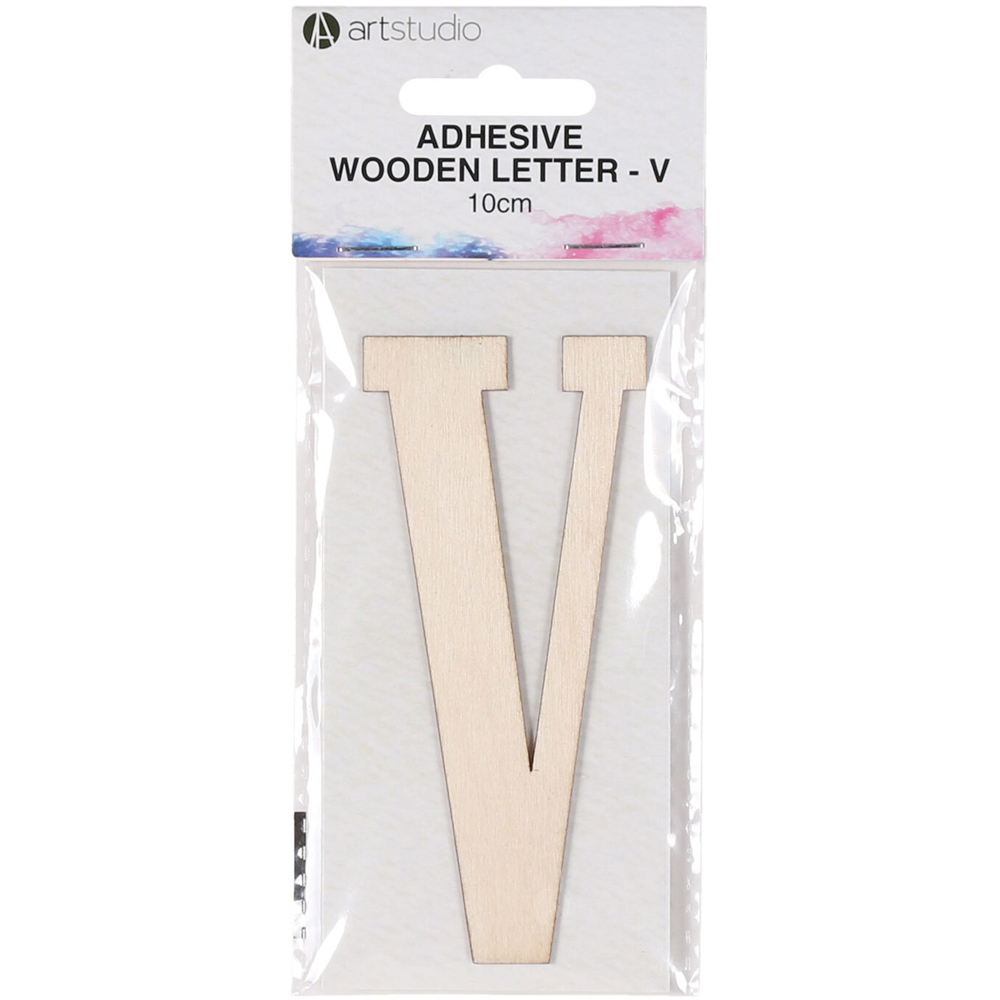 Adhesive Wooden Letter - V Image