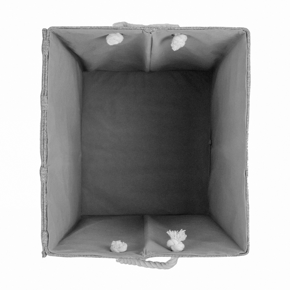 JVL Chroma Grey Foldable Laundry Hamper with Lid Image 3