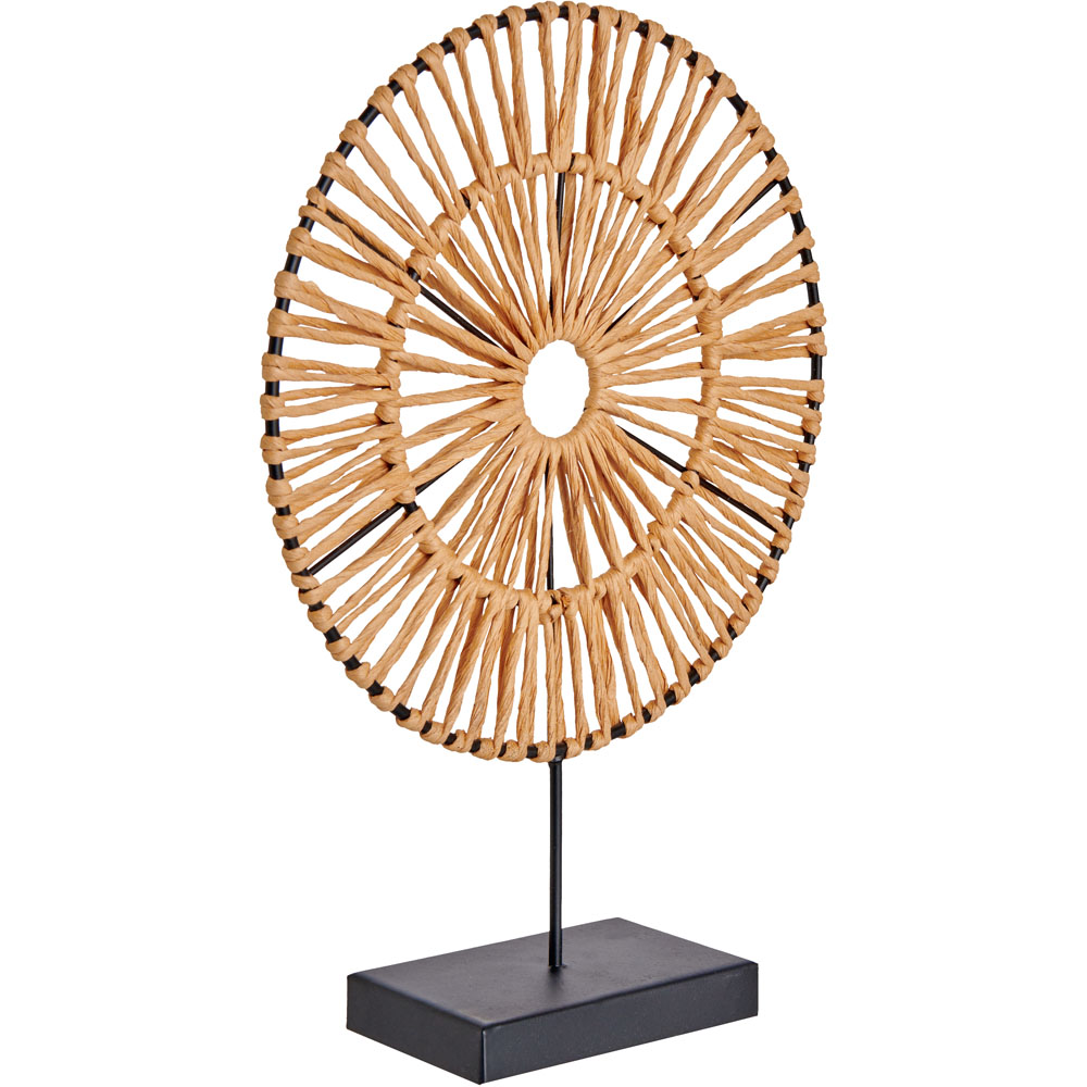 Wilko Rattan Circular Sculpture Image 2