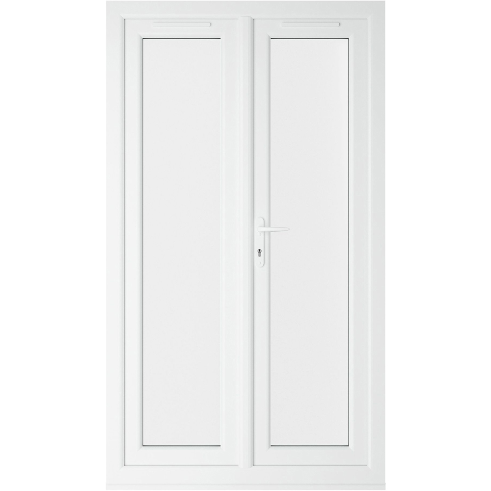 Crystal Black and White LH Master Clear Glass uPVC Triple Glazed French Door 1290 x 2055mm Image 3